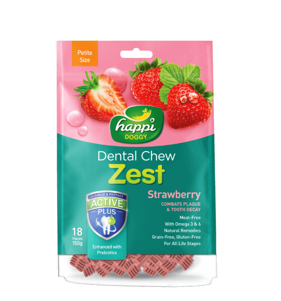 Happi Skippi Zest Strawberry Dental Chew Petite 150g Singapore