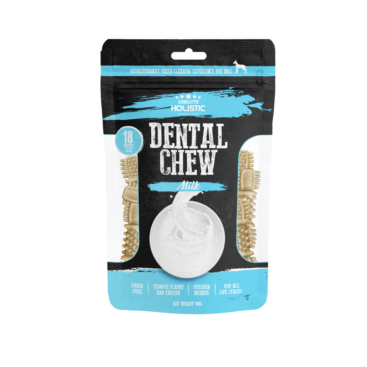 Absolute Holistic Dental Chew Milk Value Pack 160g Singapore