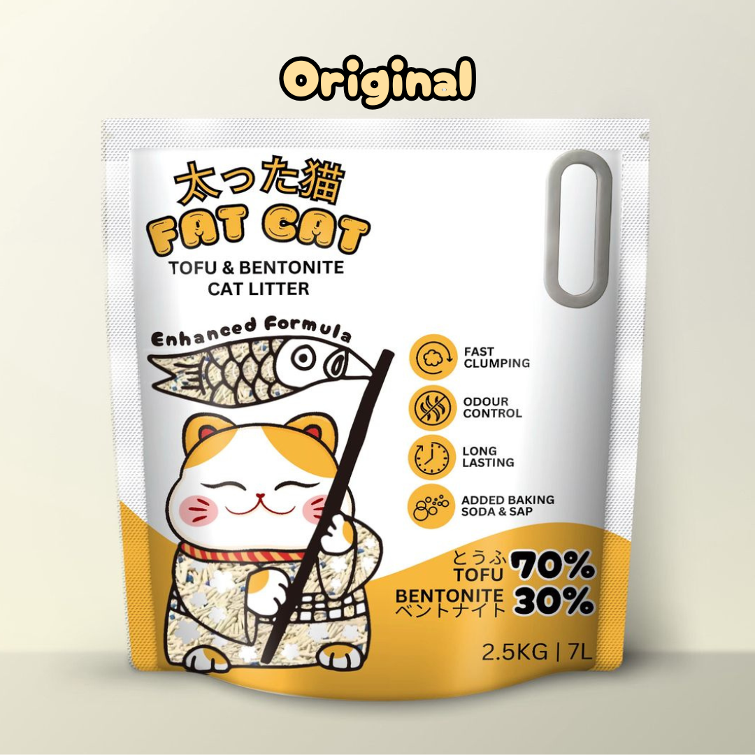 Fat Cat Tofu Bentonite Original Cat Litter 2.5kg 7L Singapore