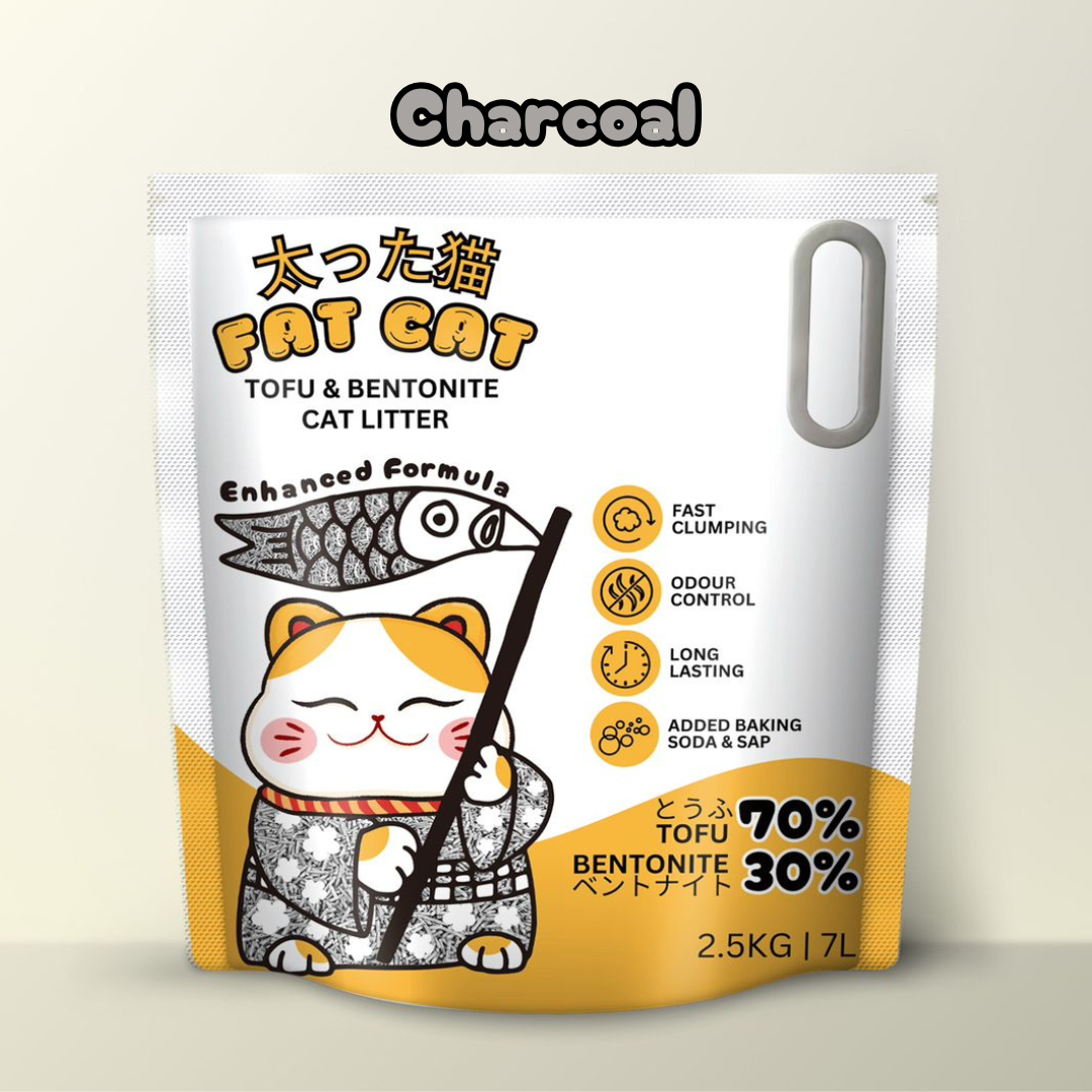 Fat Cat Tofu Bentonite Charcoal Cat Litter 2.5kg 7L Singapore