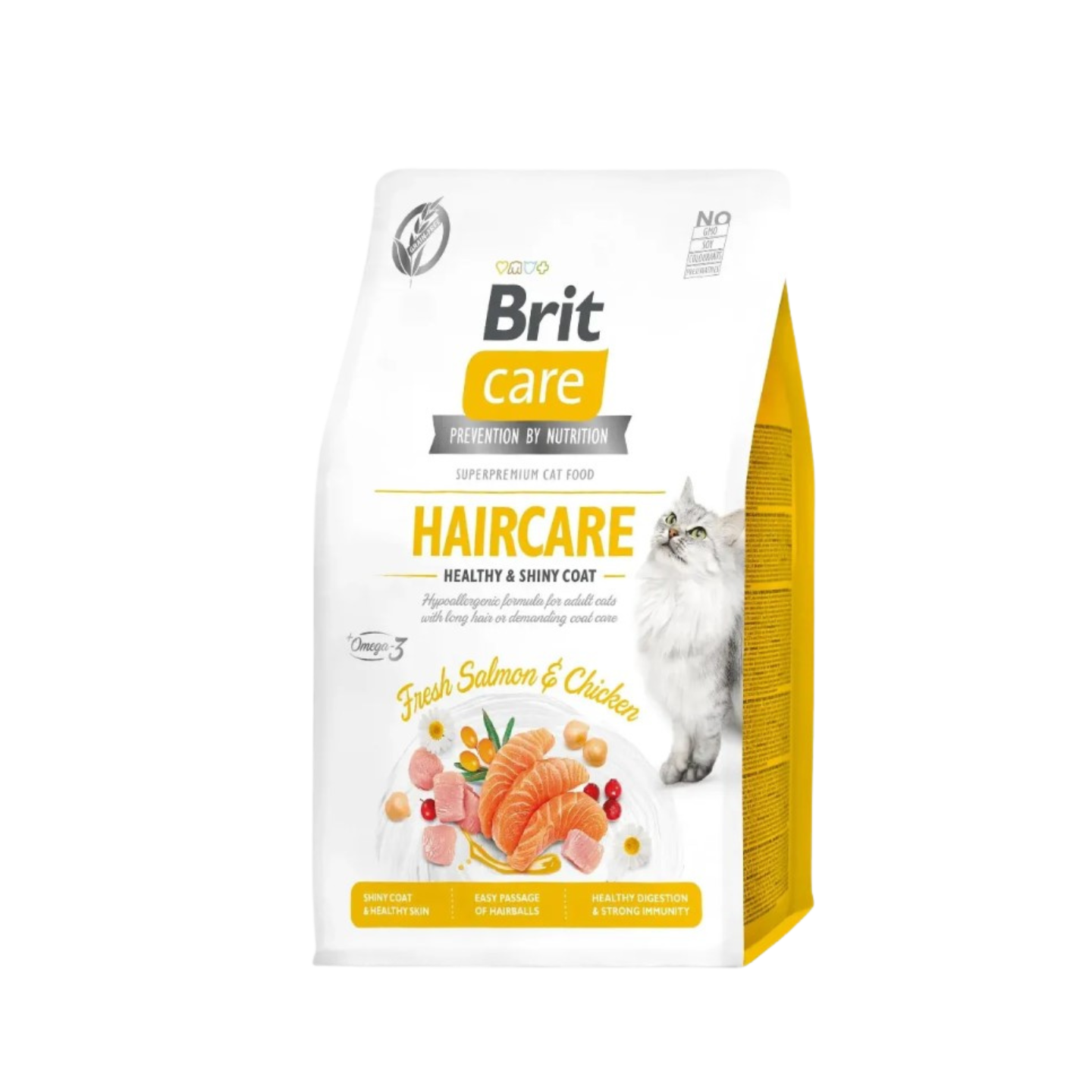 Brit Care Grain-Free Haircare Healthy and Shiny Coat Dry Cat Food 2kg Singapore