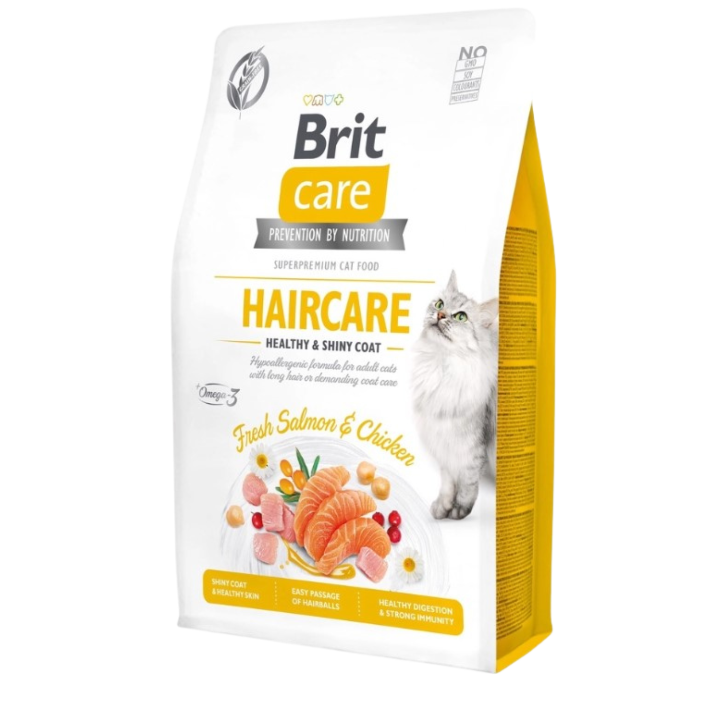 Brit Care Grain-Free Haircare Healthy and Shiny Coat Dry Cat Food 7kg Bag Singapore
