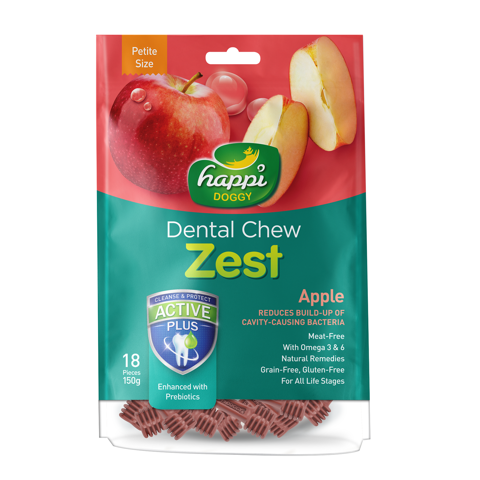 Happi Skippi Zest Apple Dental Chew Petite 150g Singapore
