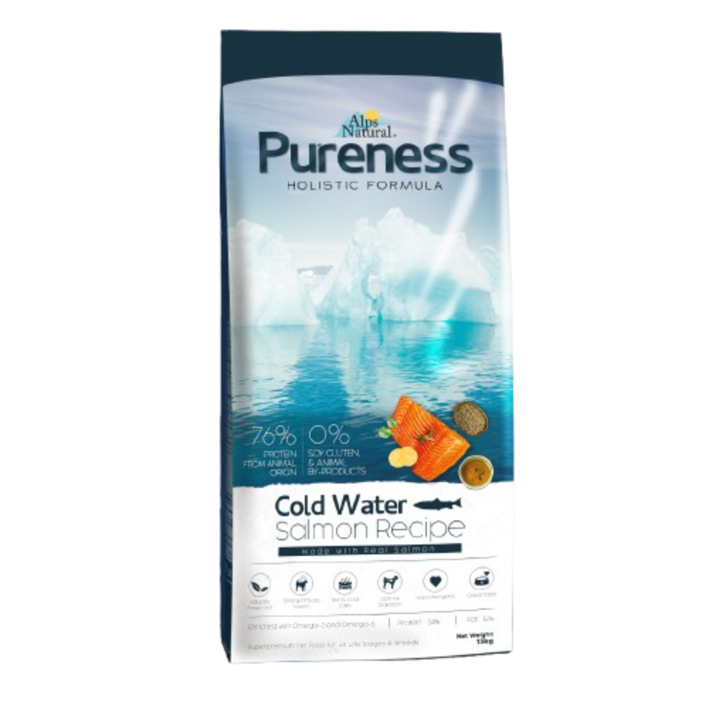 alps natural pureness holistic cold water salmon recipe dry dog food 13kg in singapore