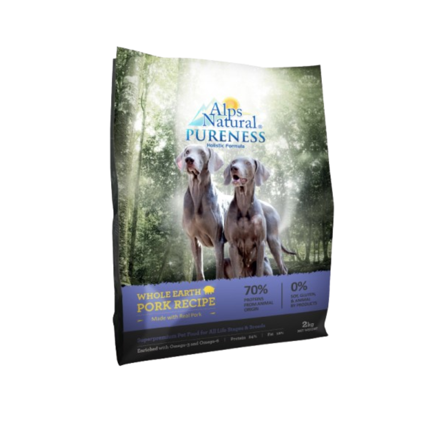 Alps Natural Pureness Holistic Whole Earth Pork Recipe Dry Dog Food 2kg Bag Singapore