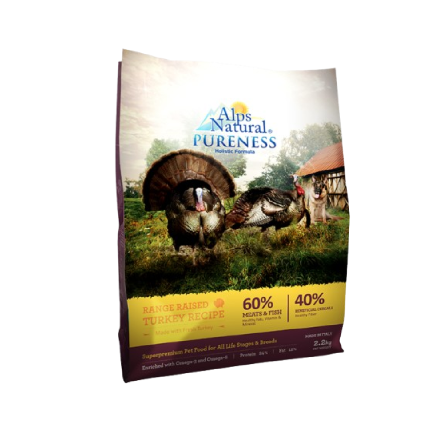 Alps Natural Pureness Holistic Turkey Recipe Dry Dog Food 2kg Bag Singapore