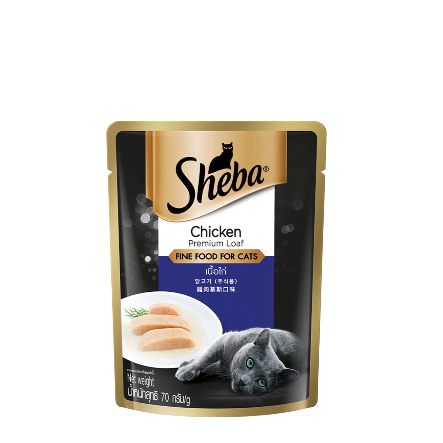 Sheba Wet Cat Food Premium Chicken Loaf 70g Pouch Box 24 Pouches Singapore