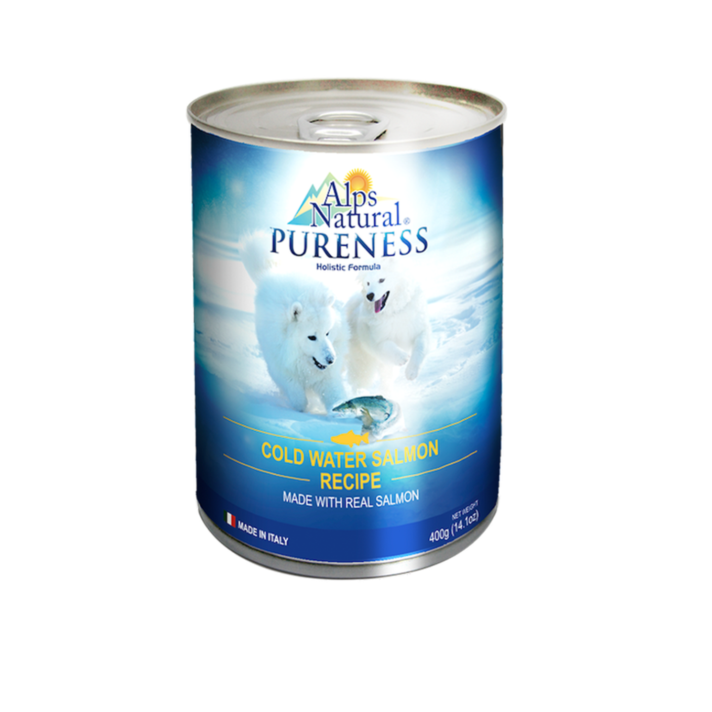 Alps Natural Pureness Classic Cold Water Salmon Recipe Wet Dog Food 400g Can Singapore
