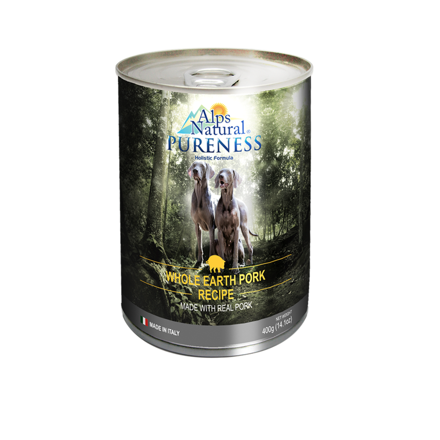 Alps Natural Pureness Classic Whole Earth Pork Recipe Wet Dog Food 400g Can Singapore