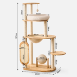 Nova Signature Modular Cat Frame & Tower (127cm) solid wood