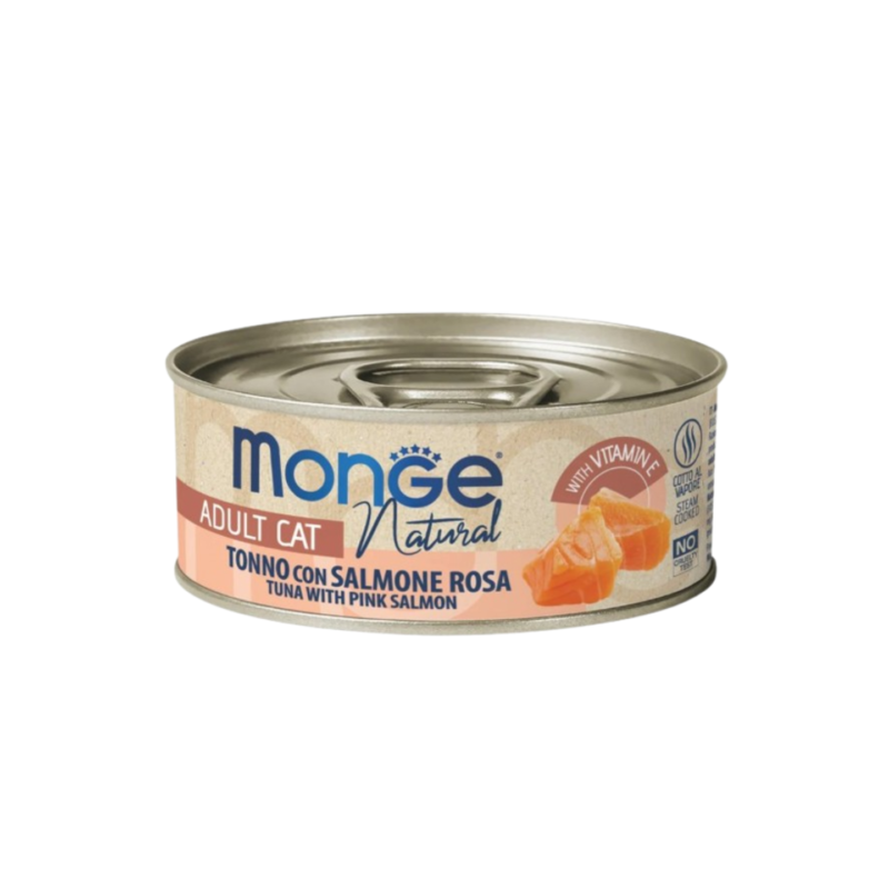 24 Cans Monge Natural Tuna with Pink Salmon 80g Singapore