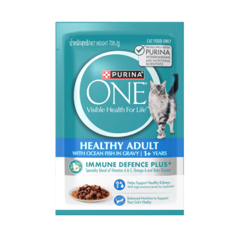 Purina One Healthy Adult Ocean Fish Gravy 12 Pouches Singapore