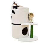 Double-Story Panda Cat Condo and Scratch Post Tree Singapore