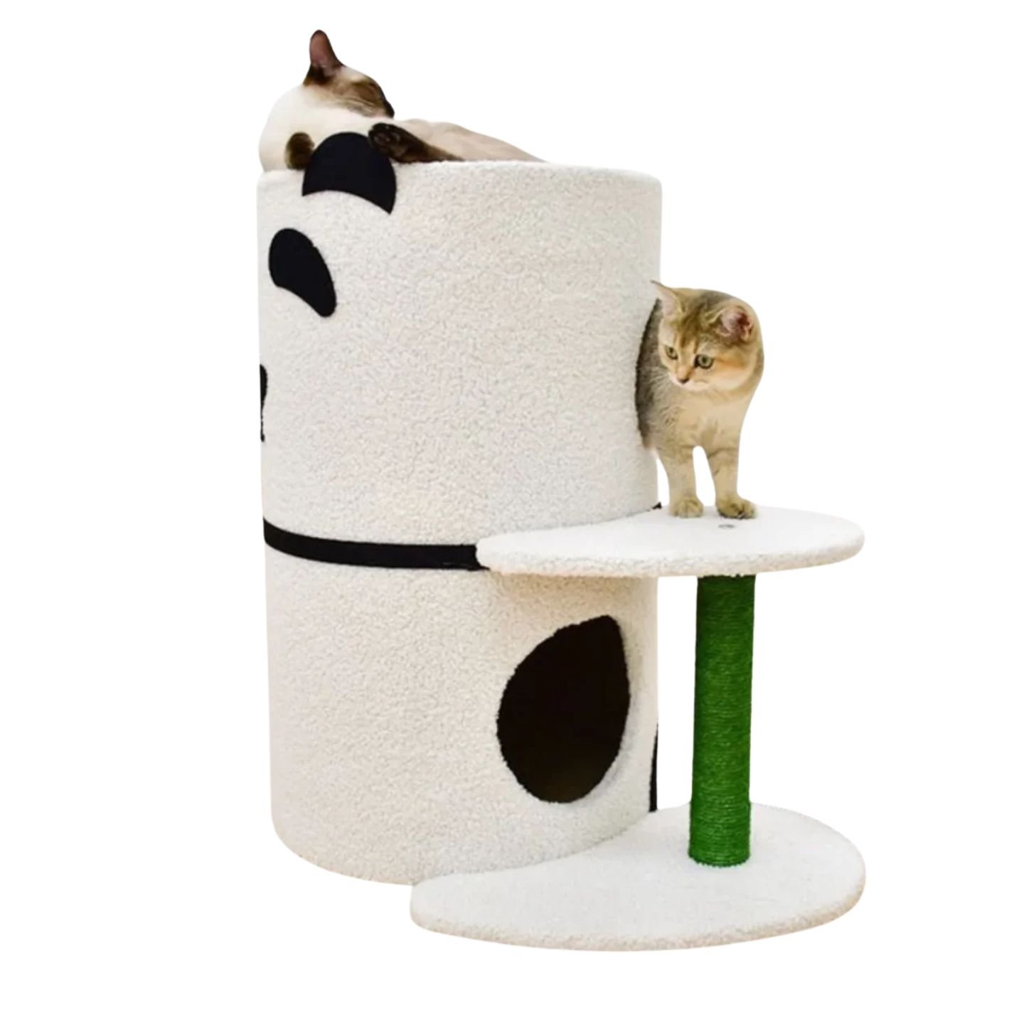 Double-Story Panda Cat Condo and Scratch Post Tree Singapore Double-Story Panda Cat Condo and Scratch Post Tree Singapore