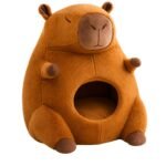 capybara plush cat house cozy semi closed cat bed in singapore