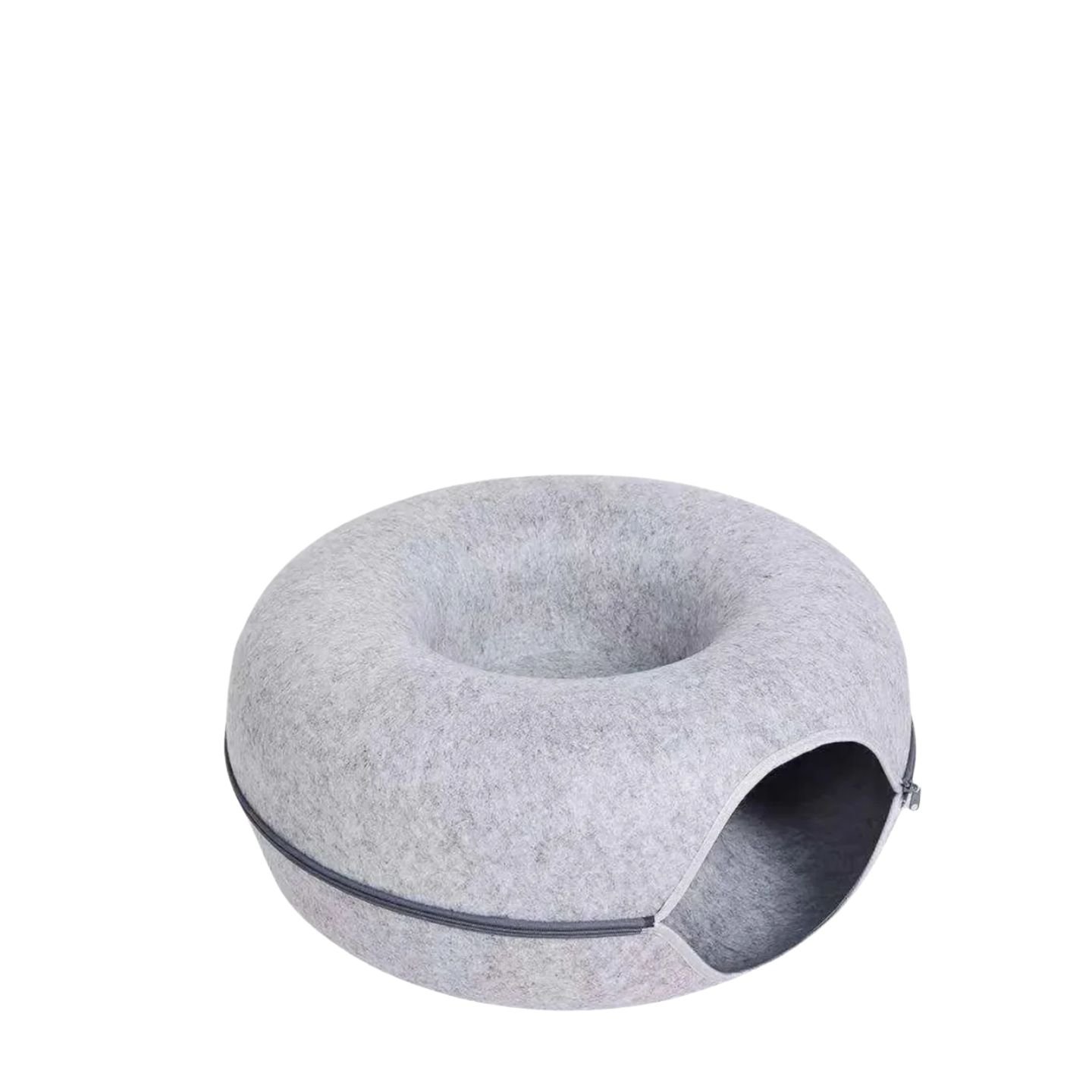 2-in-1 cat tunnel and felt donut bed light grey small in singapore 2-in-1 cat tunnel and felt donut bed light grey small in singapore