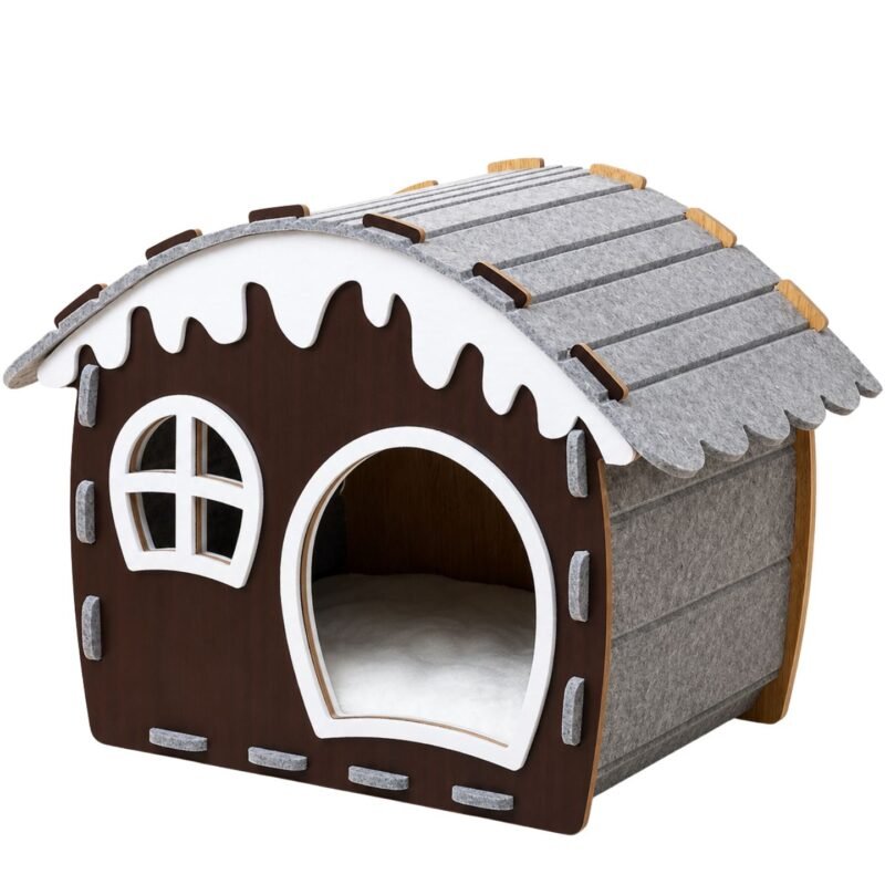 festive cottage semi closed felt cat and dog house size xl in singapore