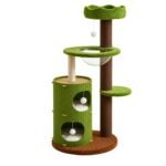 forest castle solid wood 132 cm cat climbing tree and scratching post in singapore
