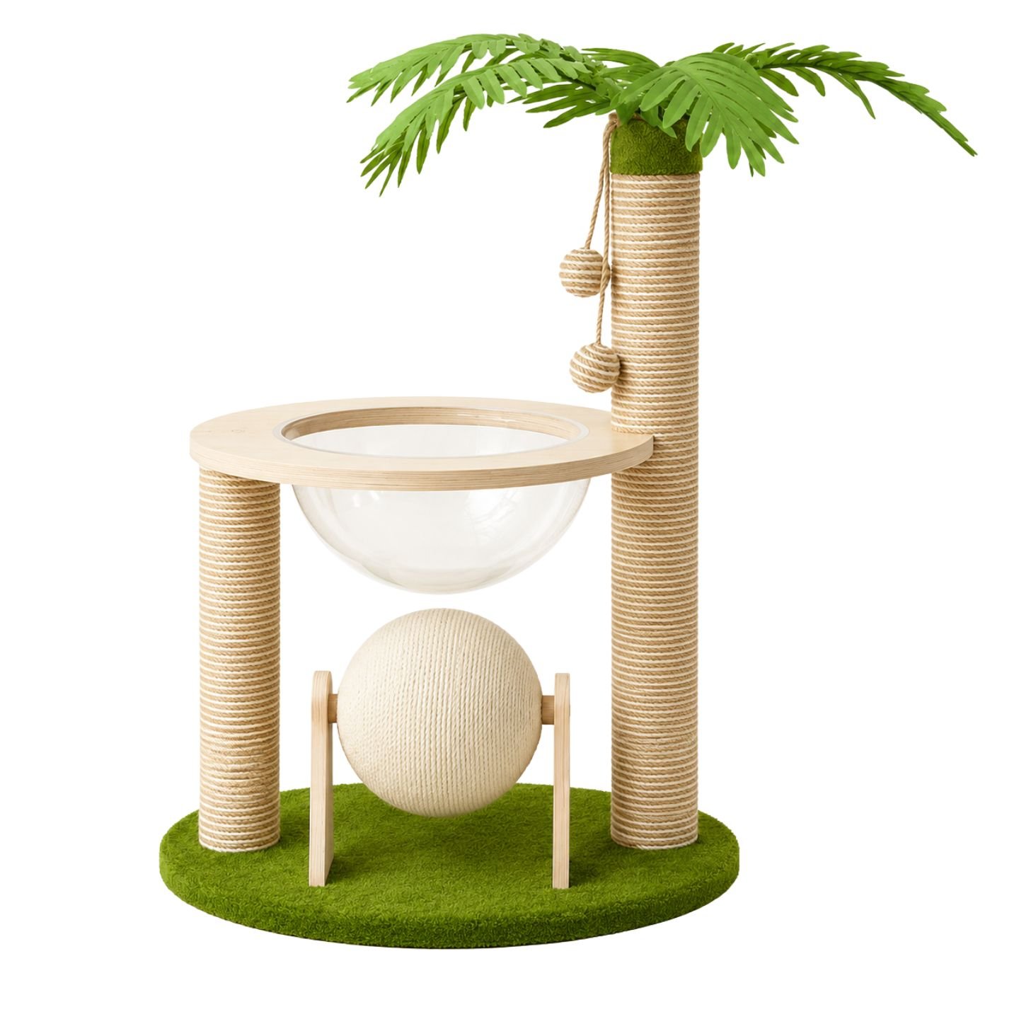 coconut tree 71.5 cm cat climbing frame with scratching post and sisal ball toy in singapore coconut tree 71.5 cm cat climbing frame with scratching post and sisal ball toy in singapore