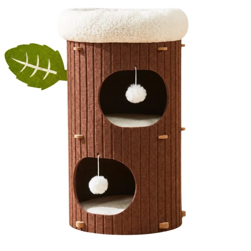 coffee tree multi level cat house hard felt 2 layer in singapore