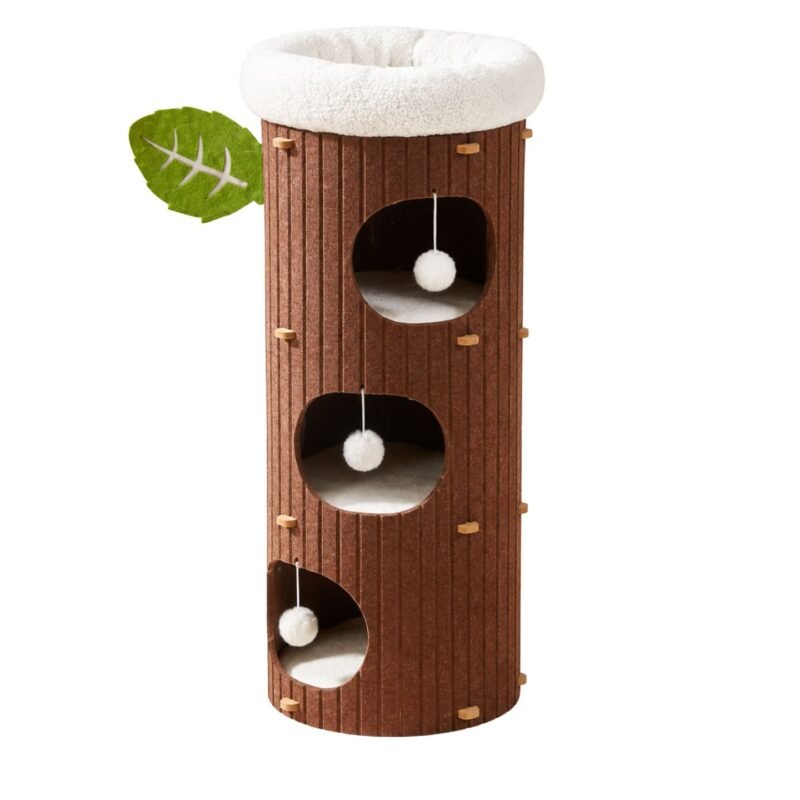 coffee tree multi level cat house hard felt 3 layer in singapore