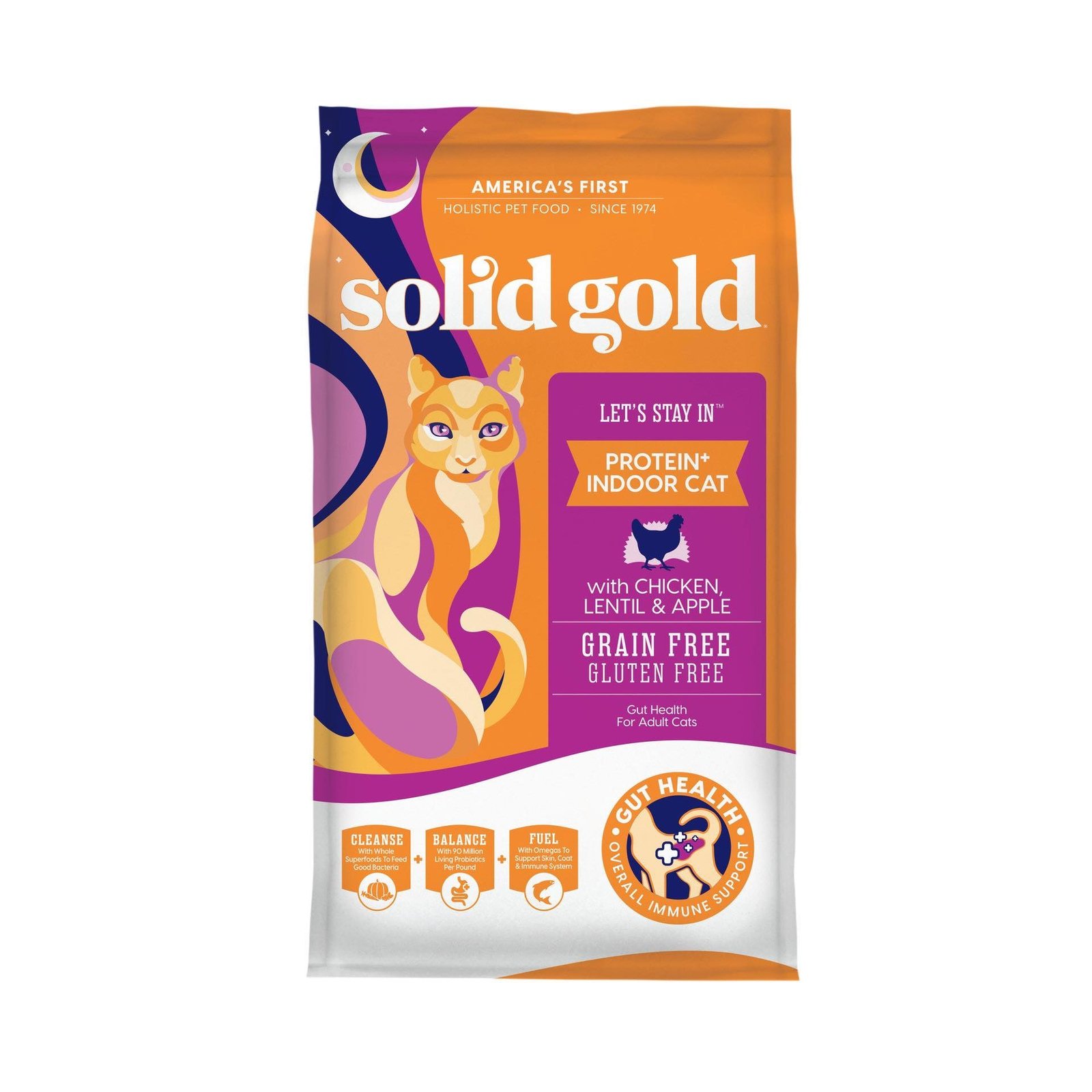 Solid Gold Lets Stay In Indoor Chicken Lentil and Apple Grain Free Cat Dry Food 12lbs Singapore