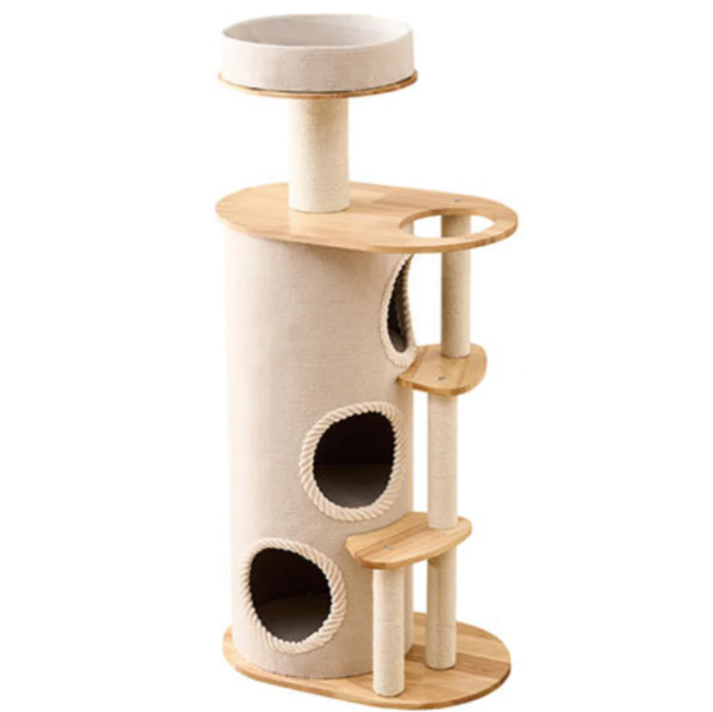 axis cat condo tower 127cm solid wood in singapore
