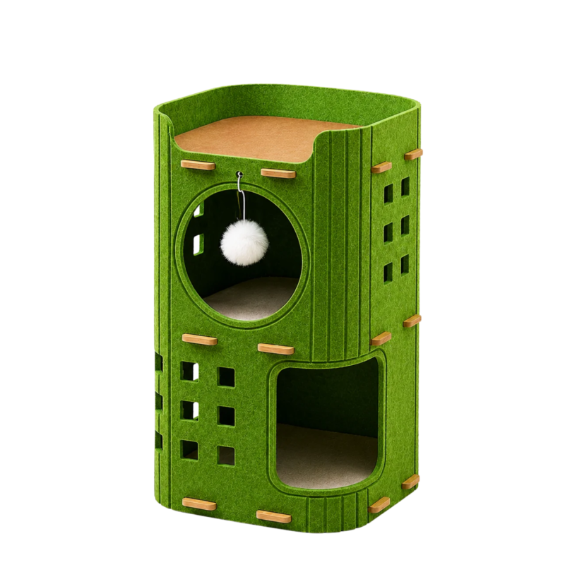 matcha square premium felt cat house 2 layer in singapore