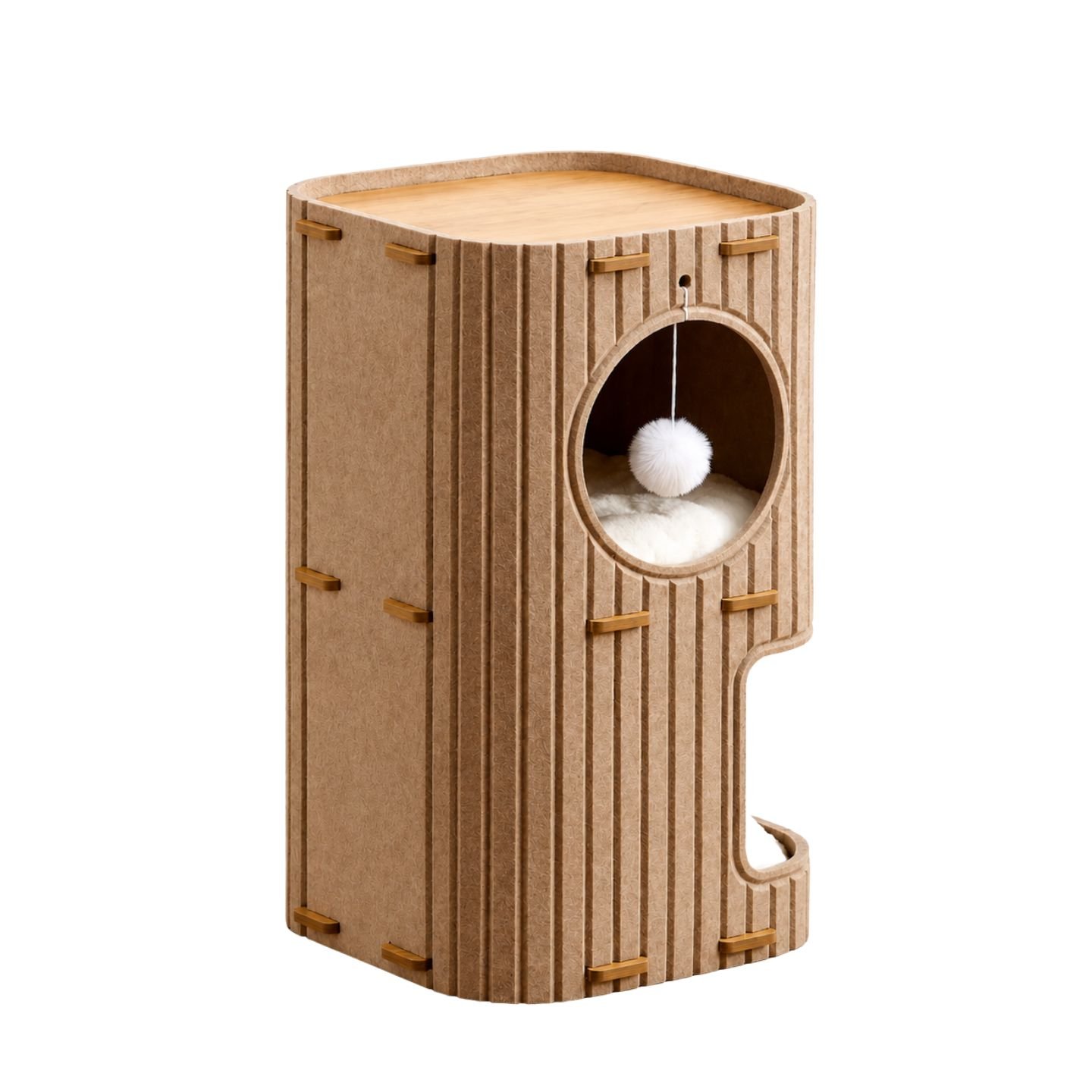 latte square multi level cat house 2 layer premium hard felt climbing frame with scratching board in singapore latte square multi level cat house 2 layer premium hard felt climbing frame with scratching board in singapore