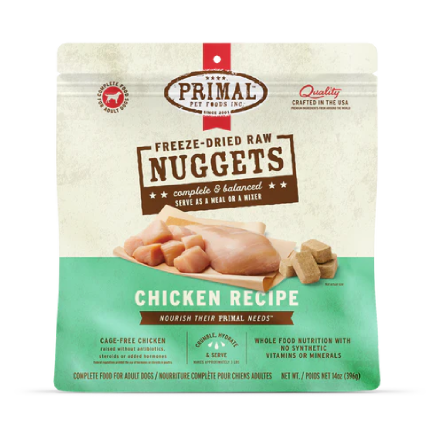 Primal Canine Freeze-Dried Raw Nuggets Chicken Formula 14oz Singapore
