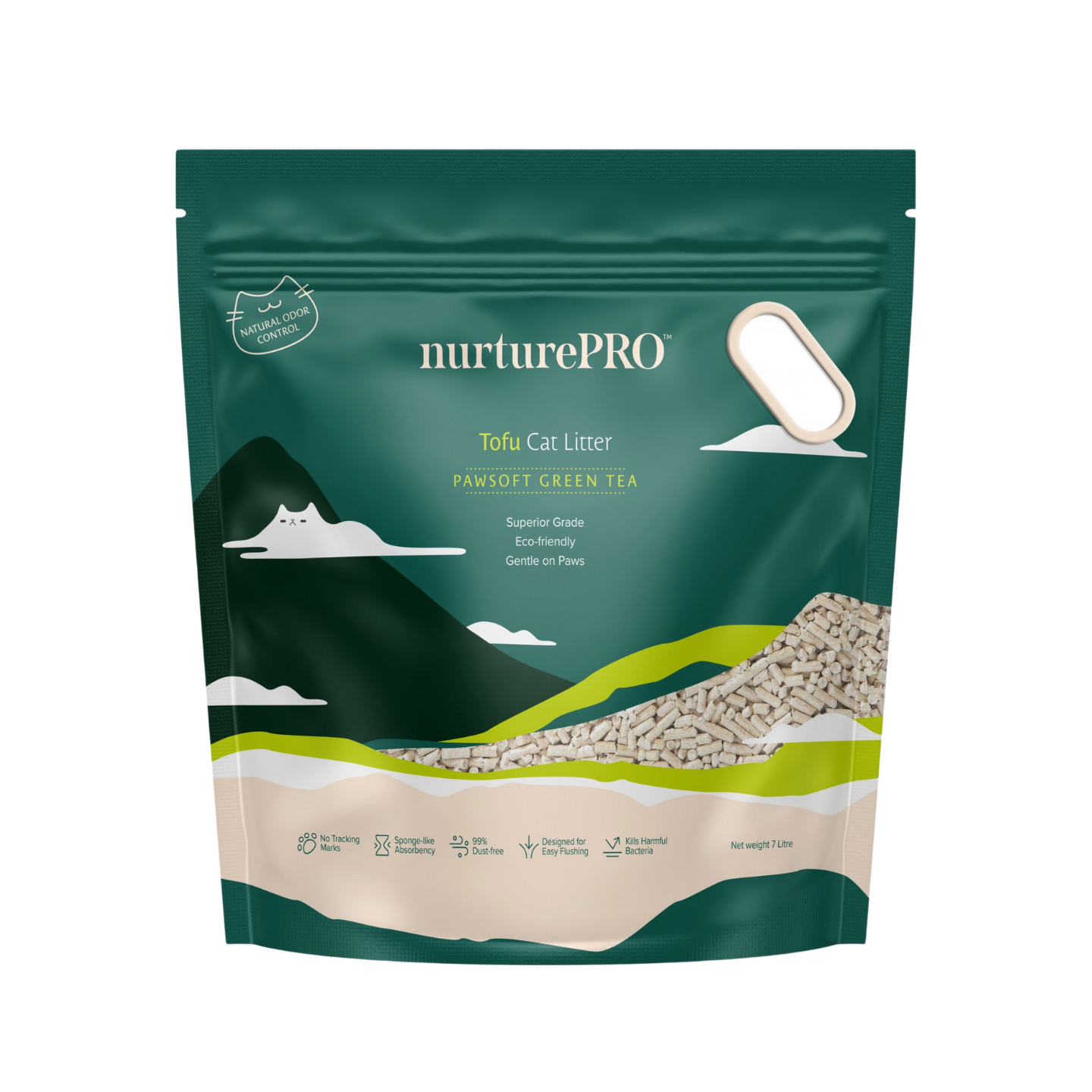 6 Packs Nurture Pro Tofu Cat Litter Green Tea 7L Singapore