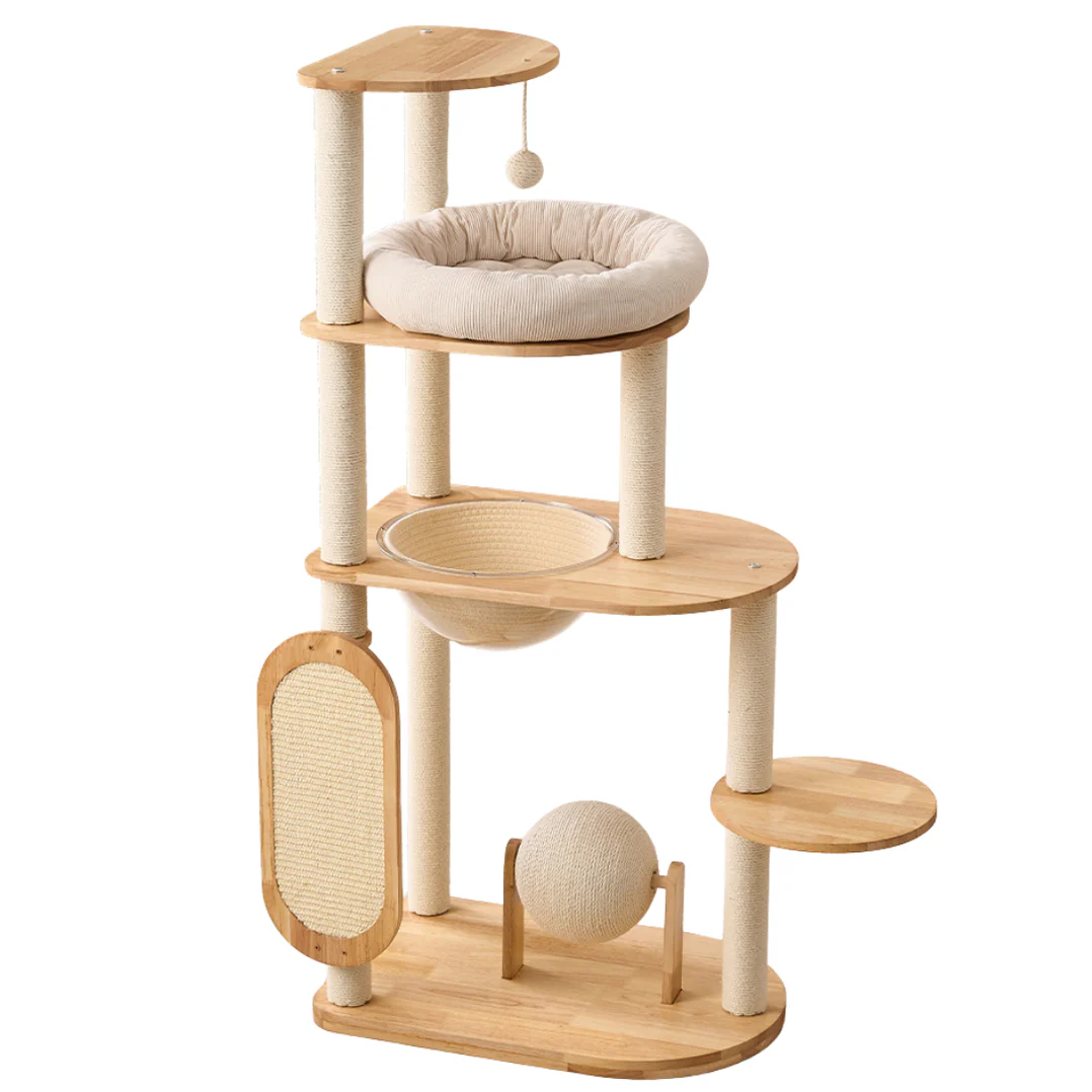 neva solid wood condo architectural cat tower 127cm in singapore