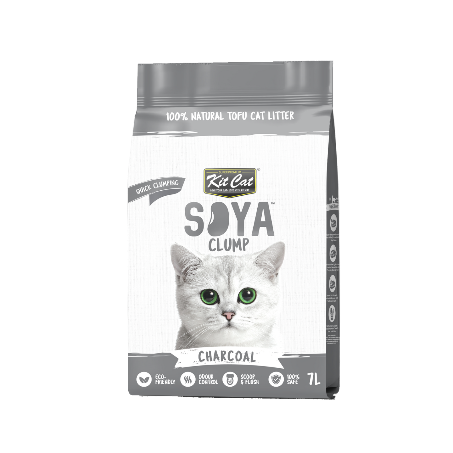 kit cat soya clump charcoal cat litter 7l 6pk in singapore