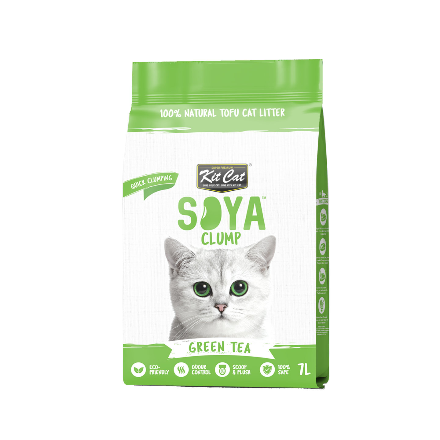 kit cat soya clump green tea cat litter 7l 6pk in singapore
