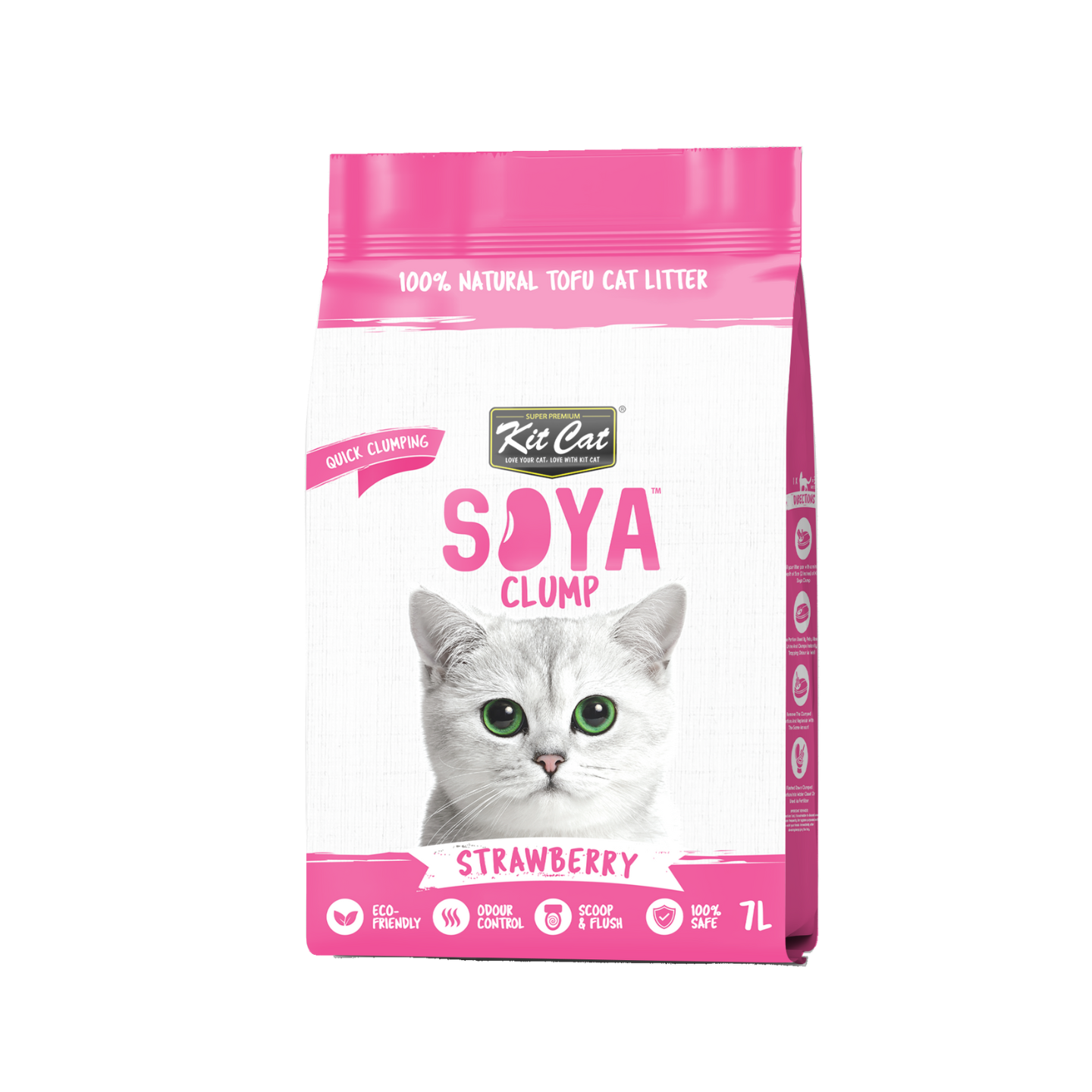 kit cat soya clump strawberry cat litter 7l 6pk in singapore