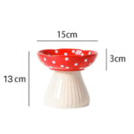 Pet Bowl (Red Mushroom) – 300ml Microwave & Dishwasher Safe - Image 2