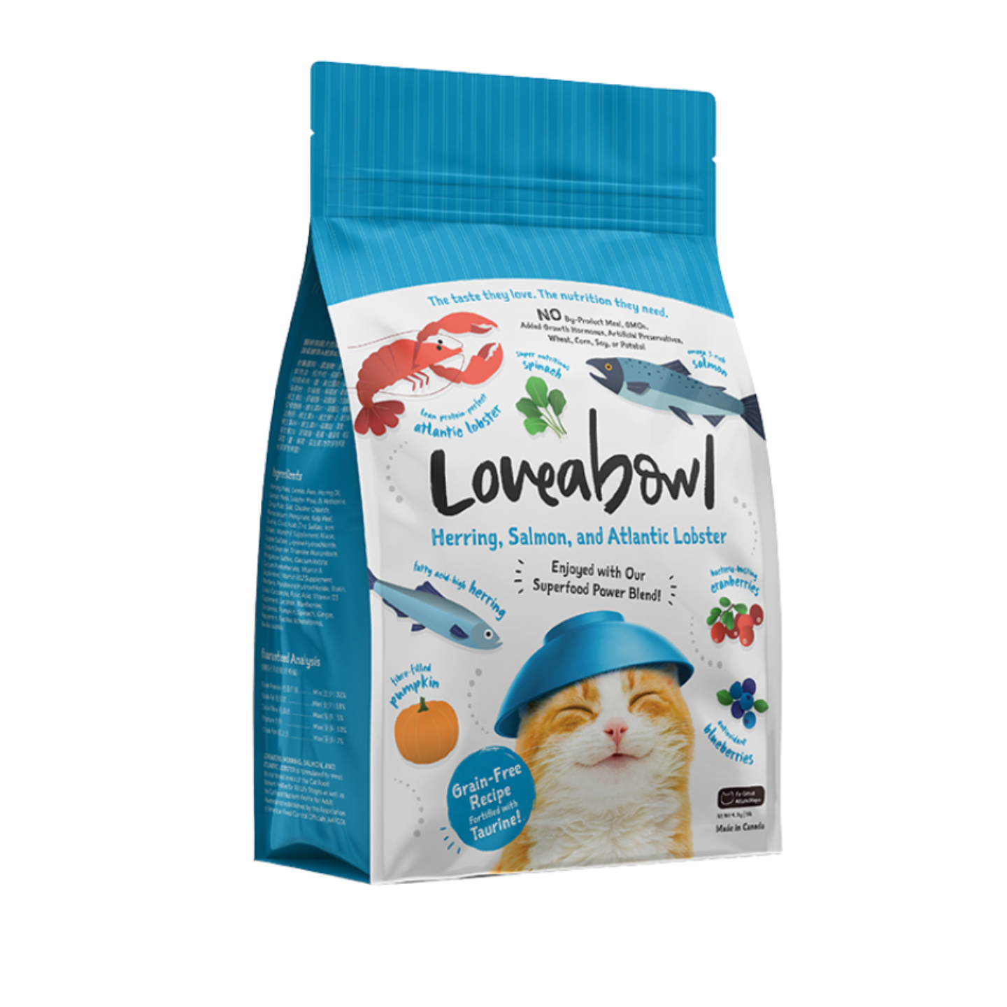 Loveabowl Grain-Free Herring Salmon Atlantic Lobster Dry Cat Food 9lbs Singapore