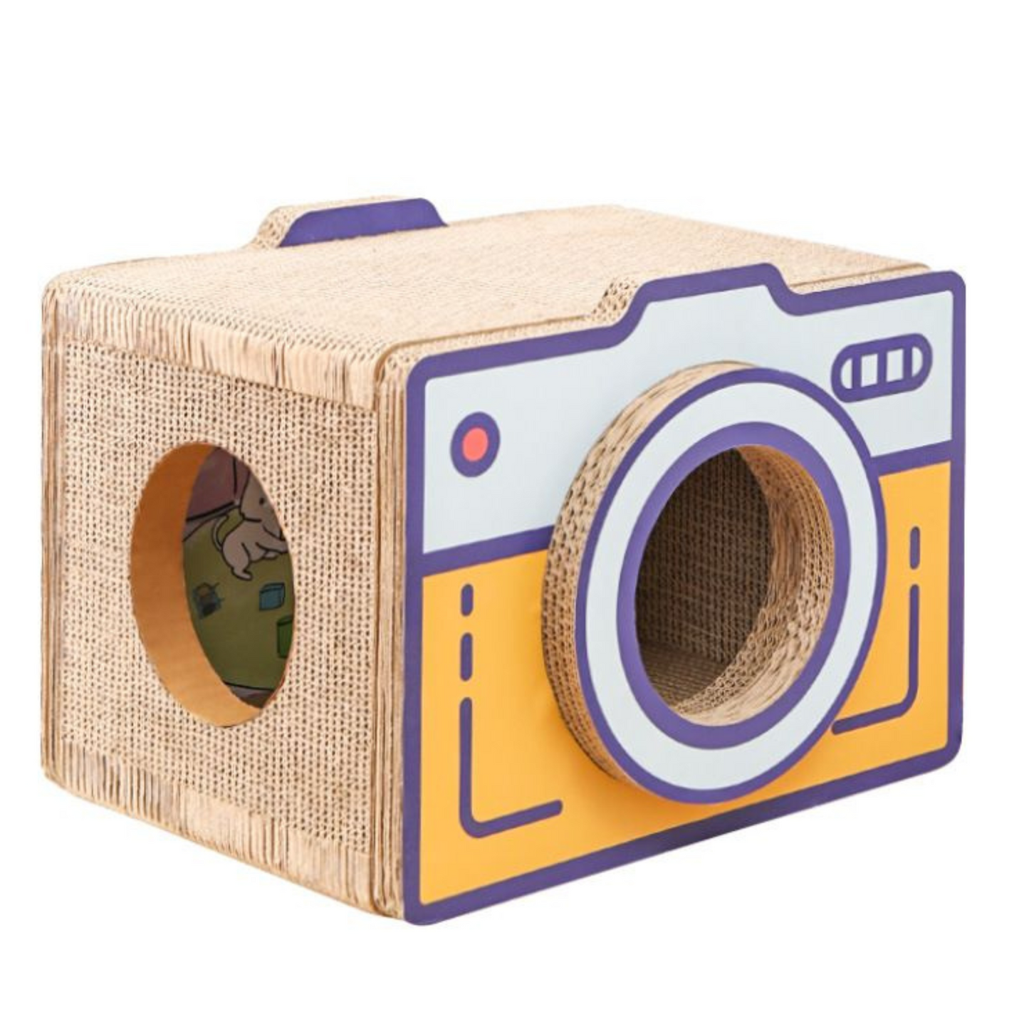 Retro Camera Design Cardboard Cat House and Scratcher 60cm Singapore