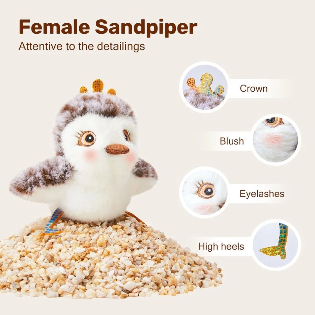 magipaws touch activated flapping chirping sandpiper bird with catnip female sandpiper in singapore
