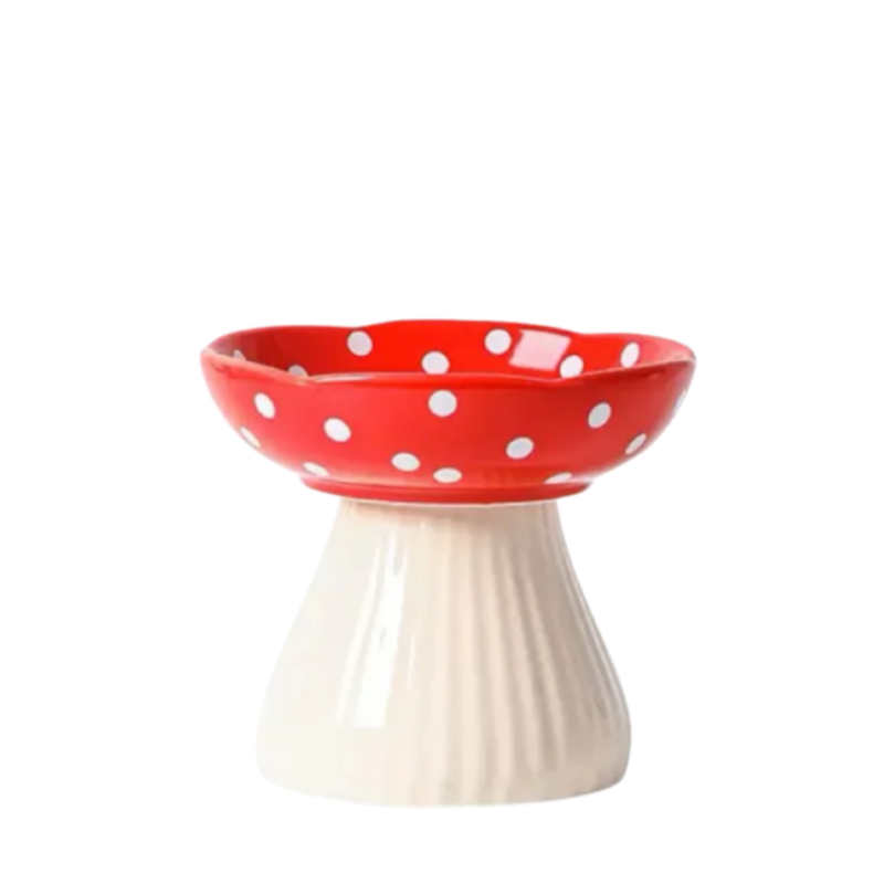 pet bowl red mushroom 300ml microwave and dishwasher safe in singapore