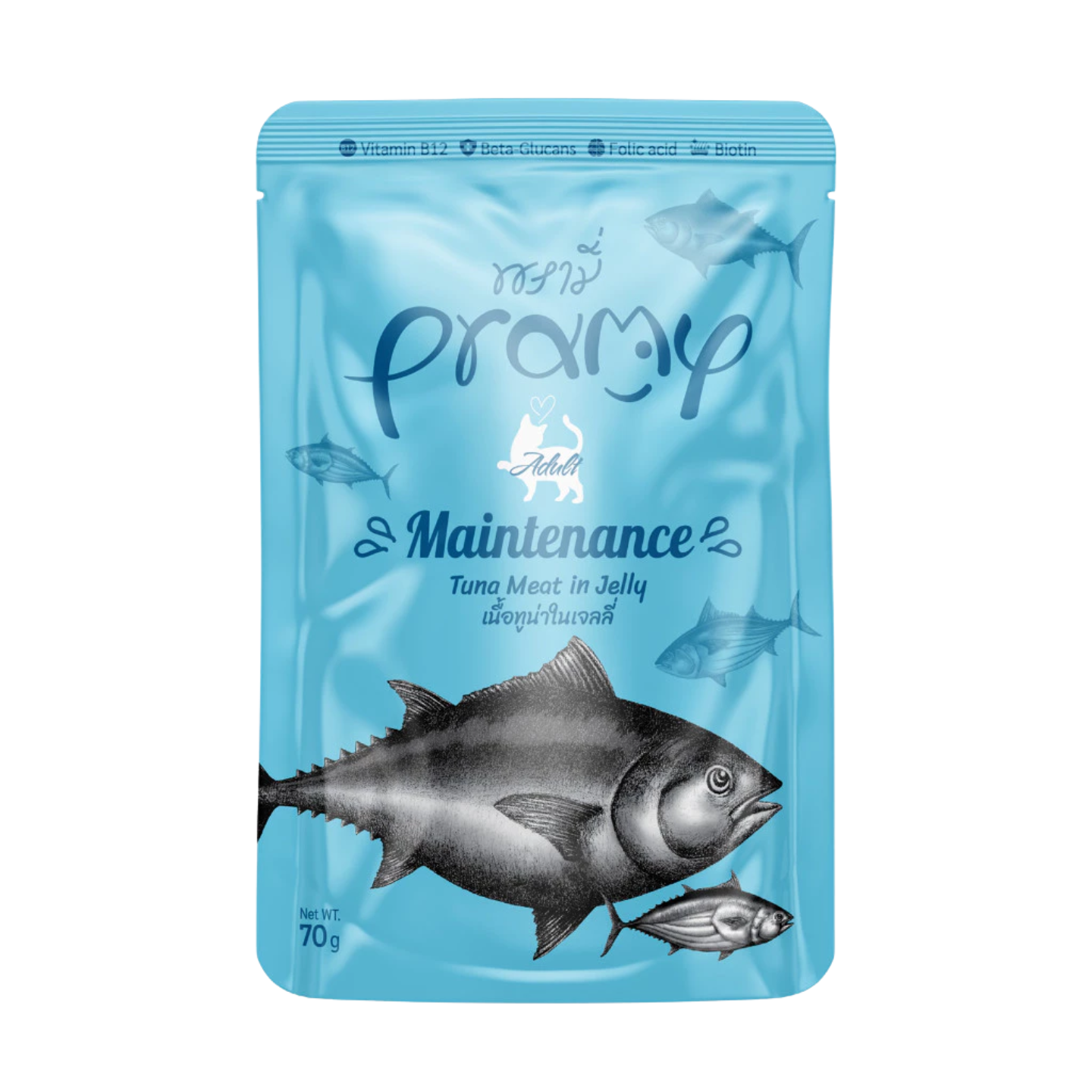 Pramy Adult Maintenance Tuna Meat in Jelly 12 Pouches Singapore