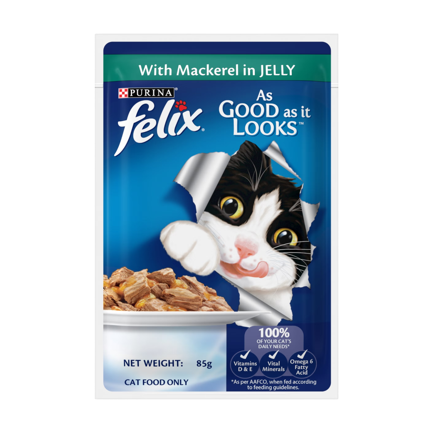 Purina Felix Mackerel in Jelly 12pk 85g Singapore