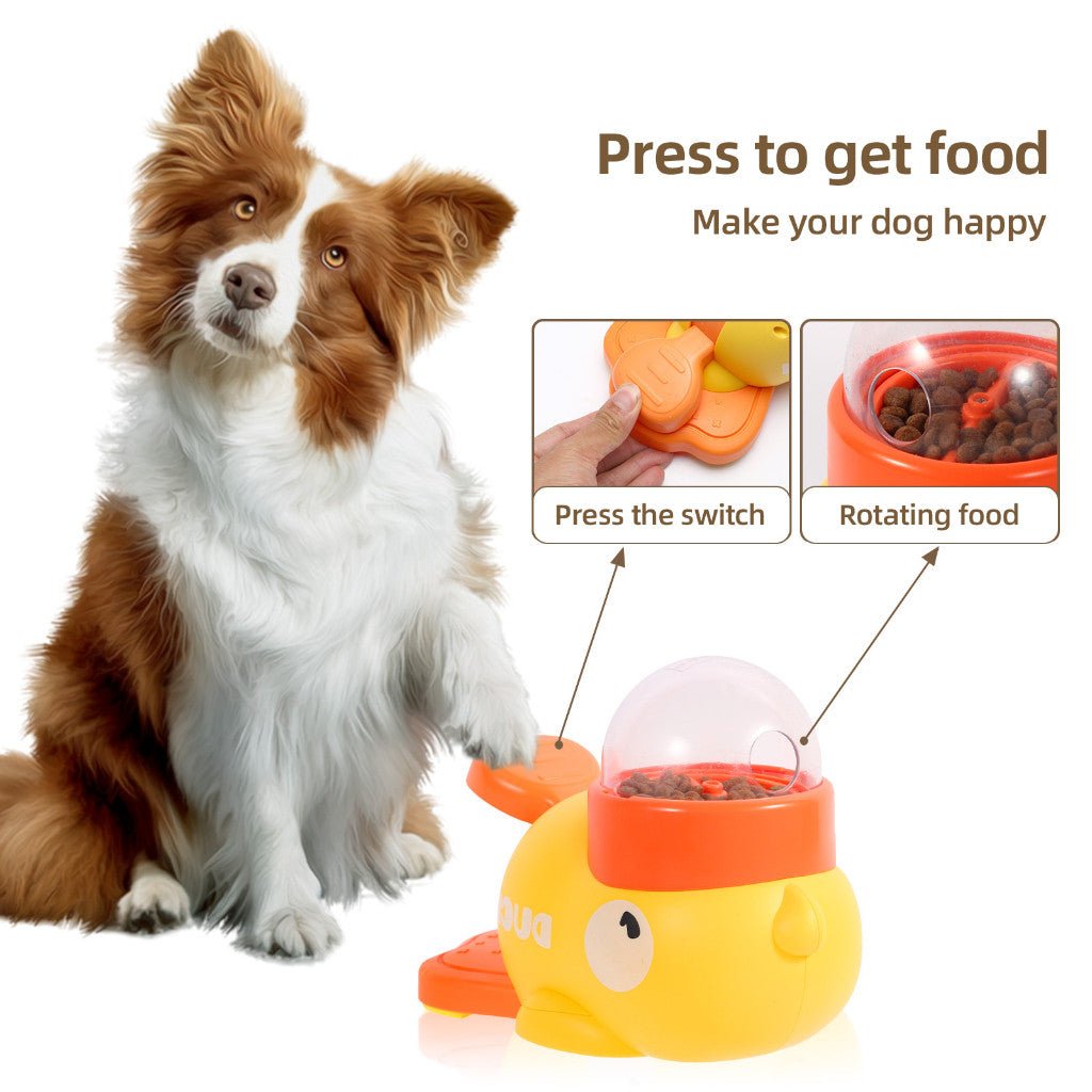 Little Yellow Duck Interactive Press Feeding Toy for Dogs and Cats Singapore