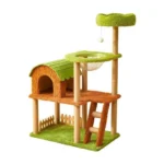 purr and play cottage cat condo solid wood 123cm in singapore