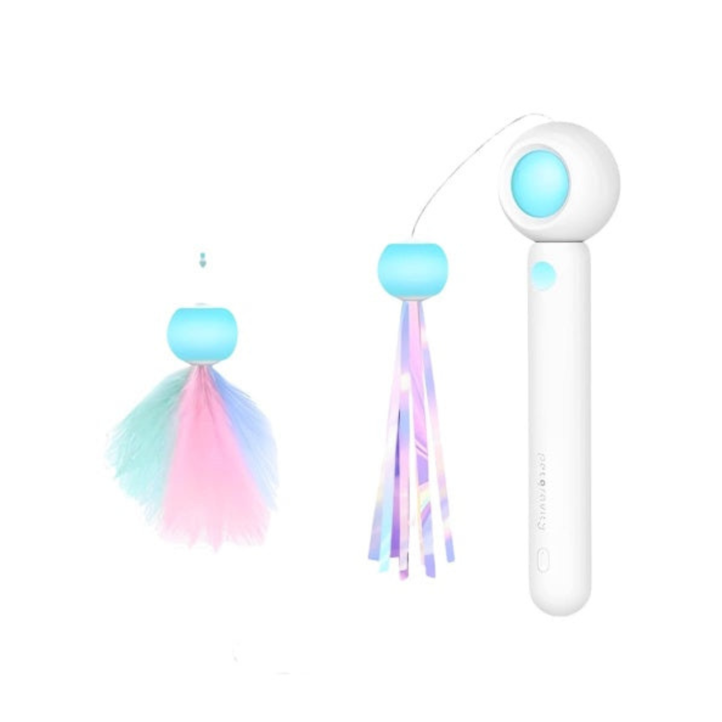 Pet Gravity 3-in-1 Retractable Cat Toy with Laser Blue Singapore