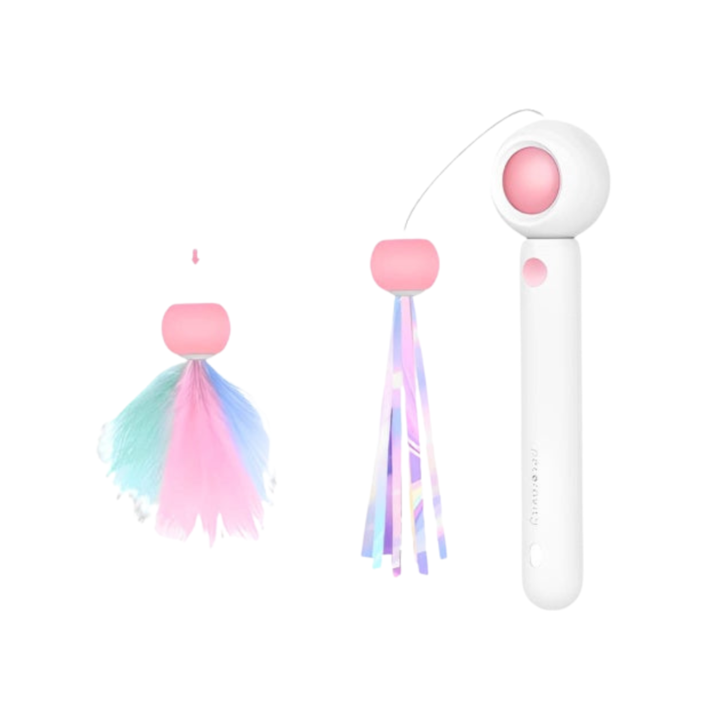 Pet Gravity 3-in-1 Retractable Cat Toy with Laser Pink Singapore