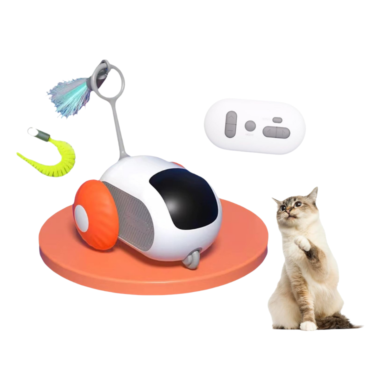 Pet Gravity Interactive Remote Controlled Pet Car Orange Singapore