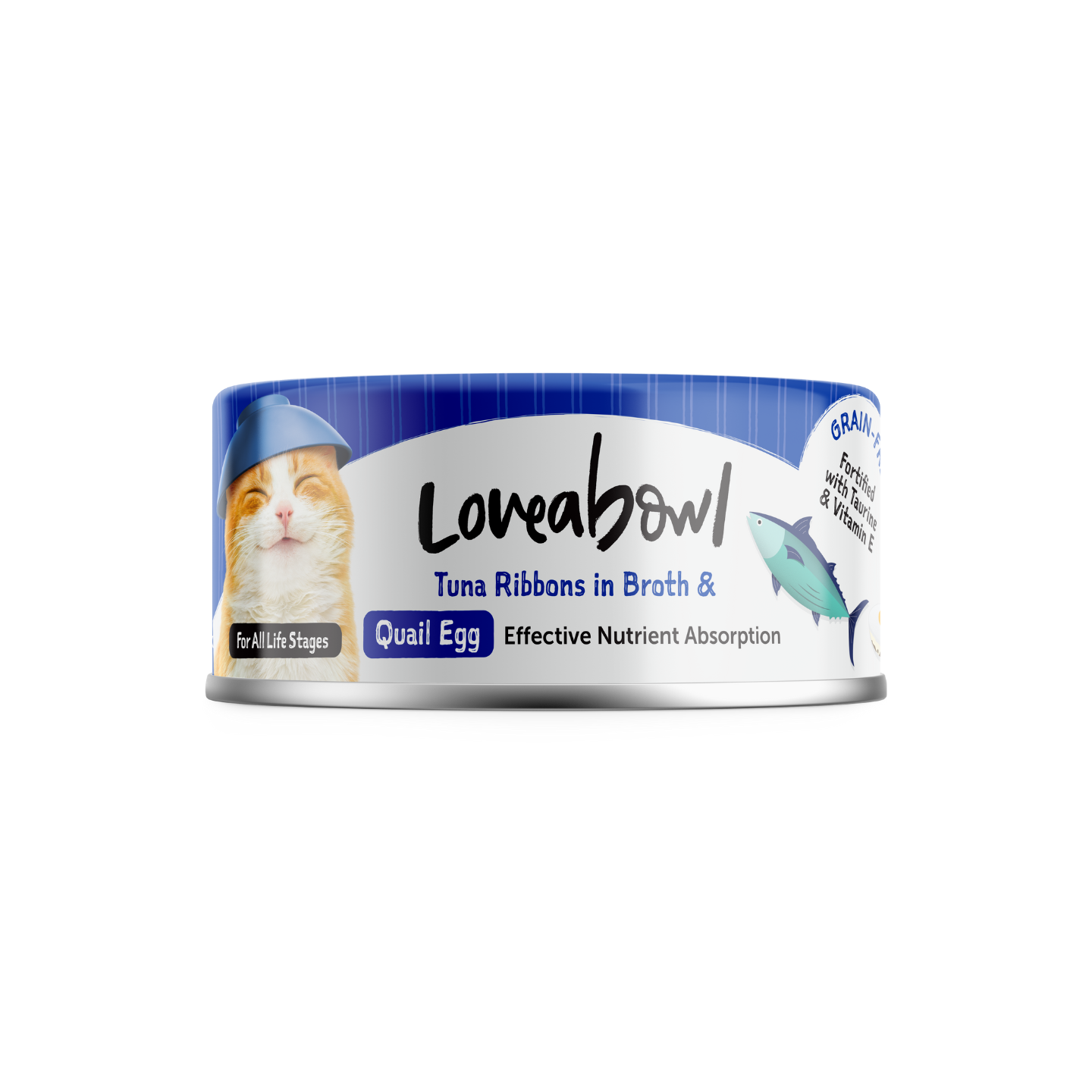 24 Cans Loveabowl Tuna Ribbons In Broth With Quail Egg 70g Singapore
