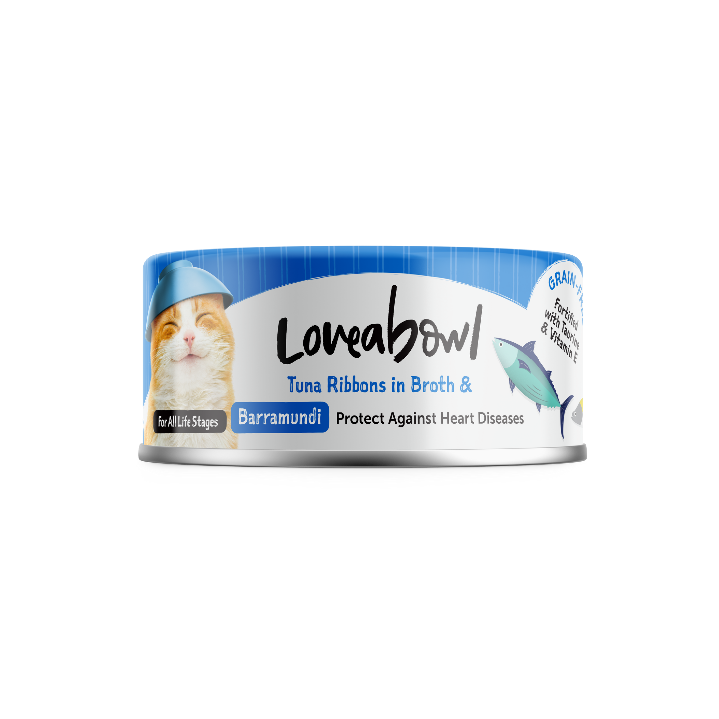 24 Cans Loveabowl Tuna Ribbons In Broth With Barramundi 70g Singapore