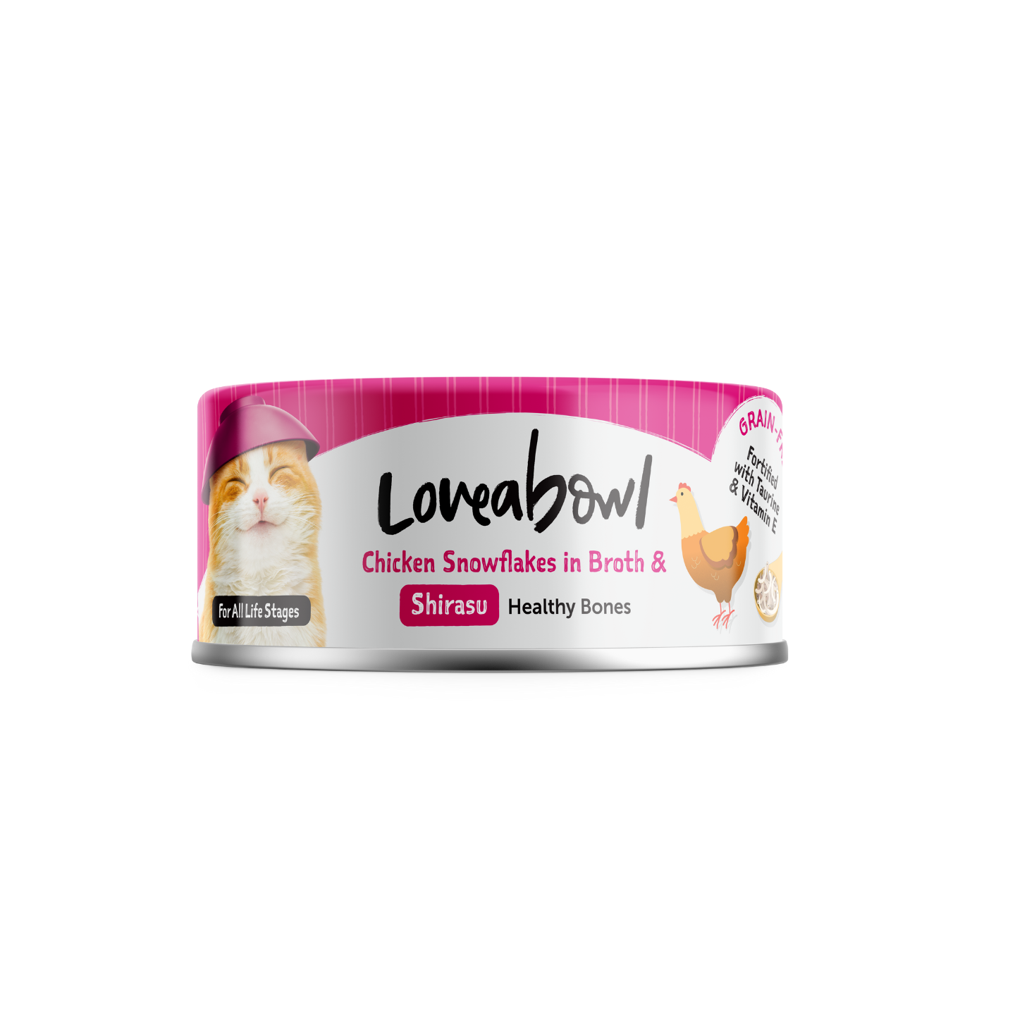 24 Cans Loveabowl Chicken Snowflakes In Broth With Shirasu 70g Singapore